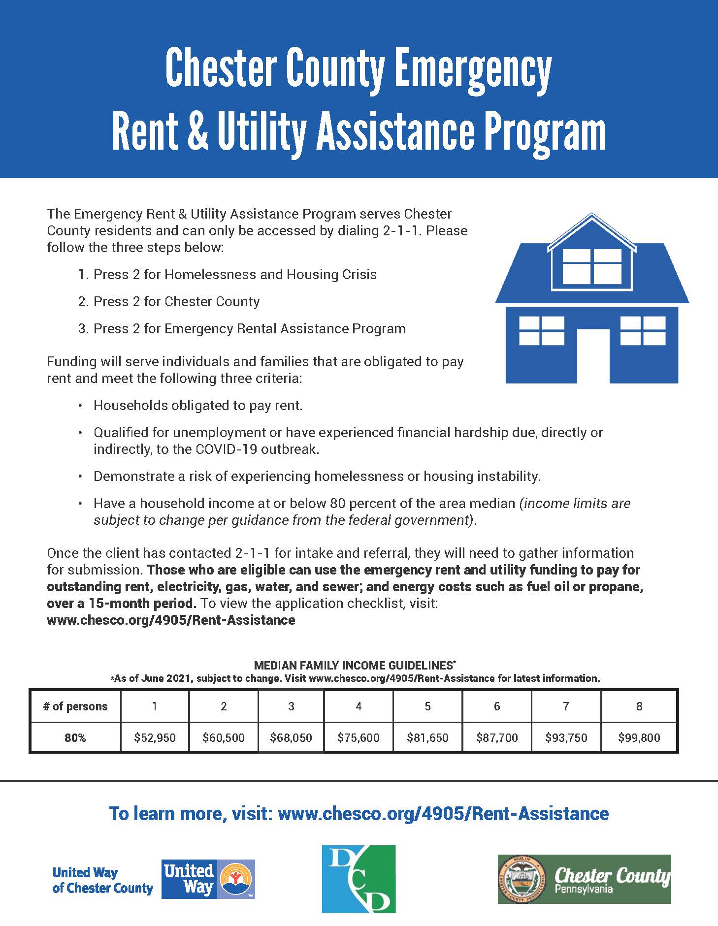 Chester County Emergency Rent And Utility Assistance Program New